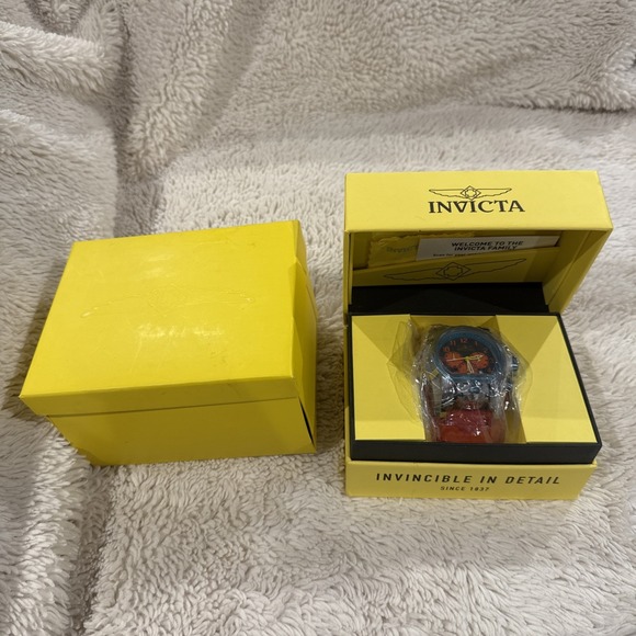 Invicta Bolt Zeus Magnum Men's Watch 52mm Leather Red Blue (Mod #43852) - Picture 1 of 13